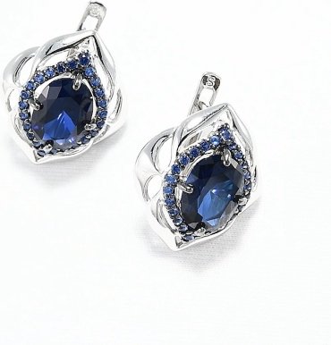 Серьги SOKOLOV 88020036 вес 3.7 г серебро, корунд, фианит купить,29754