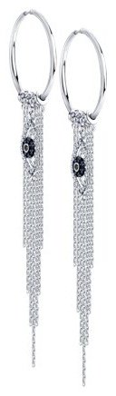 Серьги Diamant 94-124-02190-1 вес 5.84 г серебро, фианит купить,41354