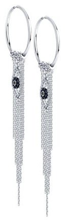 Серьги Diamant 94-124-02190-1 вес 5.84 г серебро, фианит купить,41354