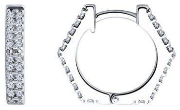 Серьги SOKOLOV 94025967 вес 3.6 г серебро, фианит купить,21593