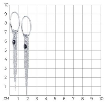 Серьги Diamant 94-124-02190-1 вес 5.84 г серебро, фианит купить,41354