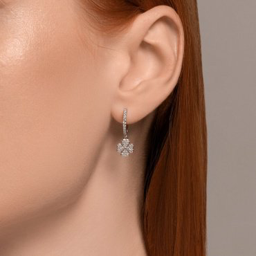 Серьги SOKOLOV 94026603 вес 2.79 г серебро, фианит купить,23389