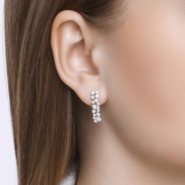 Серьги SOKOLOV 94023530-sk15 вес 2.85 г серебро, фианит купить,31695