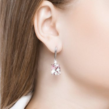 Серьги SOKOLOV 92021426 вес 1 г серебро, фианит, ситалл купить,NaN