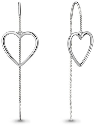 Серьги-цепочки AQUAMARINE 34134 вес 2.52 г серебро, без вставок купить,29087