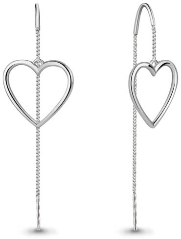 Серьги-цепочки AQUAMARINE 34134 вес 2.52 г серебро, без вставок купить,29087