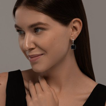 Серьги SOKOLOV 94026700 вес 8.2 г серебро, фианит купить,43034