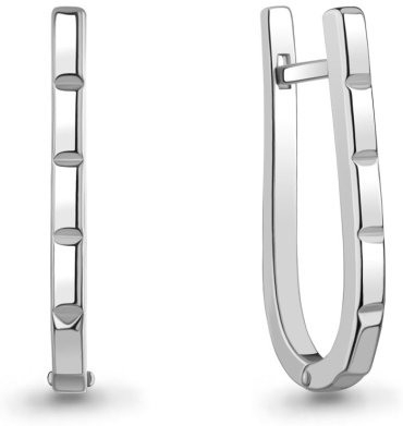 Серьги AQUAMARINE 34663_a вес 3.6 г серебро, без вставок купить,44118