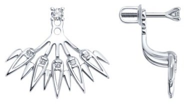 Серьги Diamant 94-122-02103-1 вес 3.59 г серебро, фианит купить,NaN