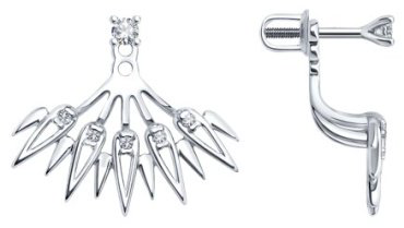 Серьги Diamant 94-122-02103-1 вес 3.59 г серебро, фианит купить,NaN