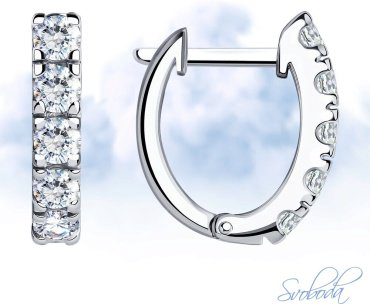 Серьги SOKOLOV 94025232 вес 3.06 г серебро, фианит купить,24985