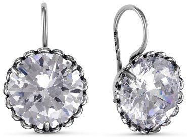 Серьги Красная пресня 33810876 вес 6.53 г серебро, фианит купить,NaN