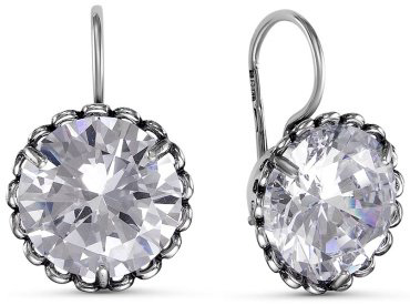 Серьги Красная пресня 33810876 вес 6.53 г серебро, фианит купить,NaN