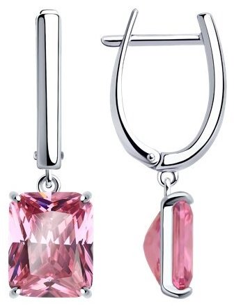 Серьги SOKOLOV 94026747 вес 5.3 г серебро, фианит купить,24772