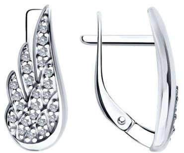 Серьги SOKOLOV 94026611 вес 3.08 г серебро, фианит купить,21546
