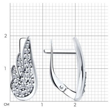 Серьги SOKOLOV 94026611 вес 3.08 г серебро, фианит купить,21546