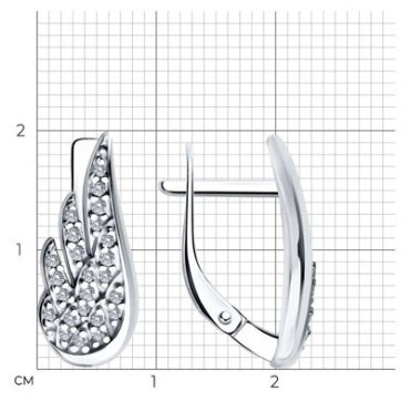 Серьги SOKOLOV 94026611 вес 3.08 г серебро, фианит купить,21546