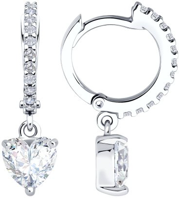 Серьги SOKOLOV 94026905 вес 2.86 г серебро, фианит купить,NaN