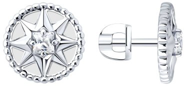 Пусеты SOKOLOV 94027124 вес 3.82 г серебро, фианит купить,20084