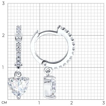 Серьги SOKOLOV 94026905 вес 2.86 г серебро, фианит купить,NaN