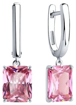 Серьги SOKOLOV 94026747 вес 5.3 г серебро, фианит купить,24772