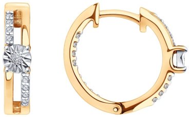 Серьги SOKOLOV 87020074 вес 3.9 г серебро, бриллиант, фианит купить,NaN