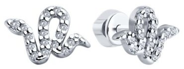 Серьги SOKOLOV 94026733 вес 2.02 г серебро, фианит купить,17474