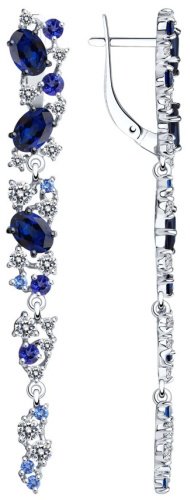 Серьги SOKOLOV 94022427 вес 5.59 г серебро, фианит купить,NaN