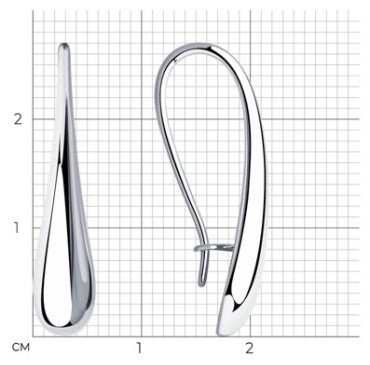 Серьги Diamant 94-120-00844-1 вес 2.2 г серебро, без вставок купить,NaN