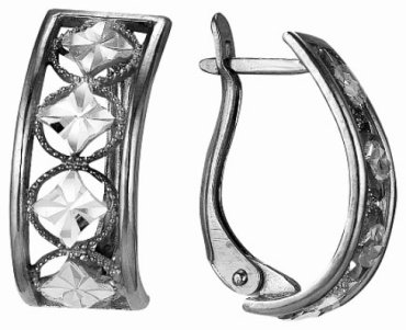 Серьги Красная пресня 3302583-5 вес 5.1 г серебро, фианит купить,29553