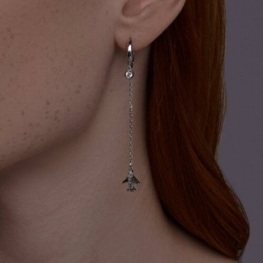 Серьги SOKOLOV 94026771 вес 4.16 г серебро, фианит купить,NaN