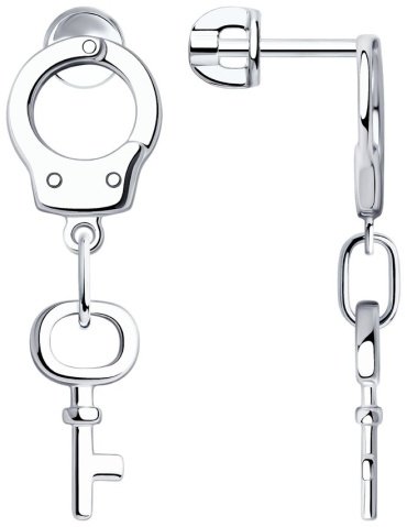Серьги SOKOLOV 94024085 вес 3.49 г серебро, без вставок купить,13851