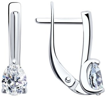 Серьги SOKOLOV 94025943 вес 1.71 г серебро, фианит купить,10829