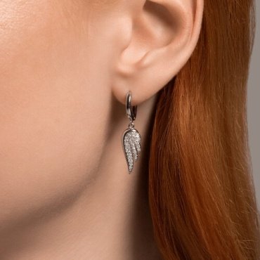 Серьги SOKOLOV 94026614 вес 4 г серебро, фианит купить,NaN