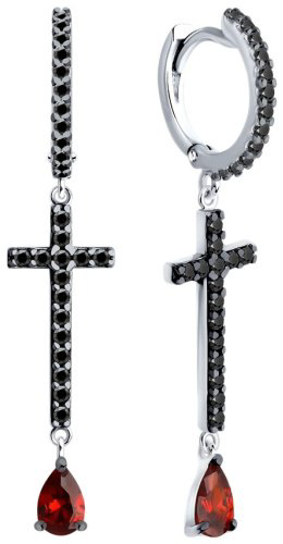 Серьги SOKOLOV 94026720 вес 3.73 г серебро, фианит купить,25656