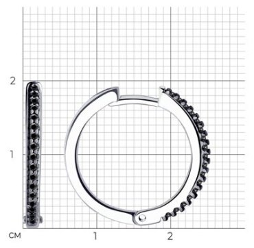 Серьги Diamant 94-120-01593-1 вес 3.15 г серебро, фианит купить,22572