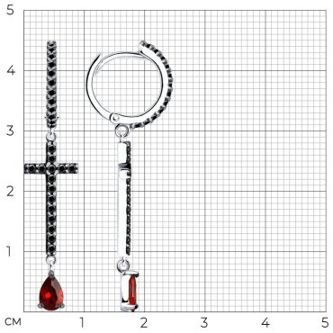 Серьги SOKOLOV 94026720 вес 3.73 г серебро, фианит купить,25656
