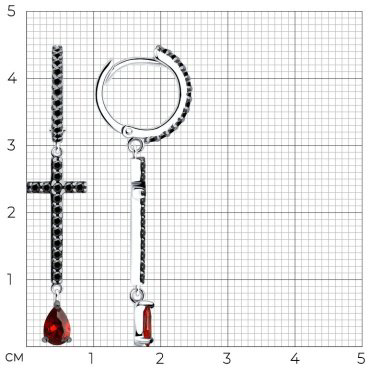 Серьги SOKOLOV 94026720 вес 3.73 г серебро, фианит купить,25656