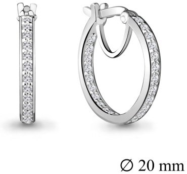 Серьги AQUAMARINE 42431А.5 вес 3.99 г серебро, фианит купить,36013