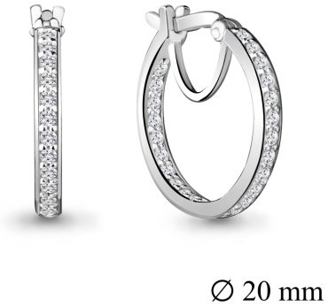 Серьги AQUAMARINE 42431А.5 вес 3.99 г серебро, фианит купить,36013