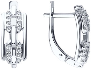 Серьги SOKOLOV 94026796 вес 2.49 г серебро, фианит купить,13892