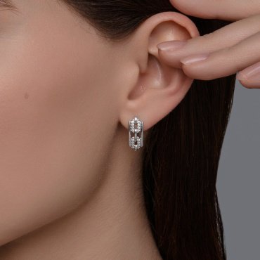 Серьги SOKOLOV 94026796 вес 2.49 г серебро, фианит купить,13892