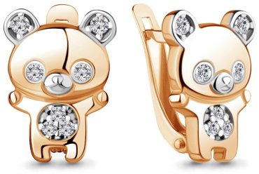 Серьги AQUAMARINE 48870а.6 вес 2.26 г серебро, фианит купить,20777