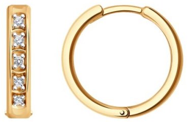 Серьги Diamant 93-120-01605-1 вес 7.21 г серебро, фианит купить,21157