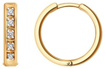Серьги Diamant 93-120-01605-1 вес 7.21 г серебро, фианит купить,21157