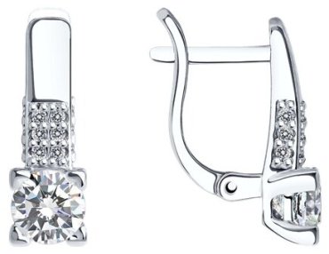 Серьги SOKOLOV 94025661 вес 2.5 г серебро, фианит купить,14412