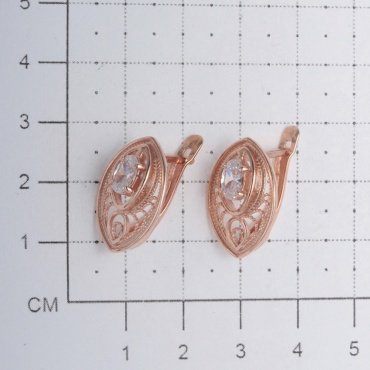 Серьги Красная пресня 3389591 вес 4.2 г серебро, фианит купить,22424