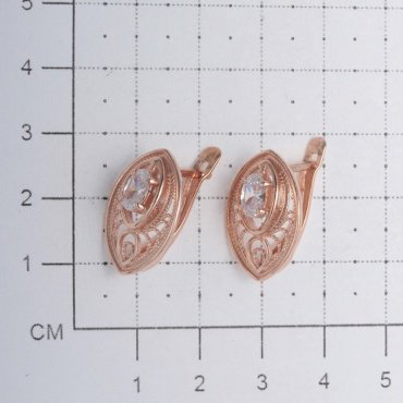 Серьги Красная пресня 3389591 вес 4.2 г серебро, фианит купить,22424