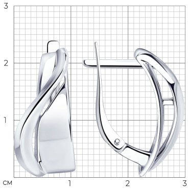 Серьги SOKOLOV 94024400 вес 3.95 г серебро, без вставок купить,32729