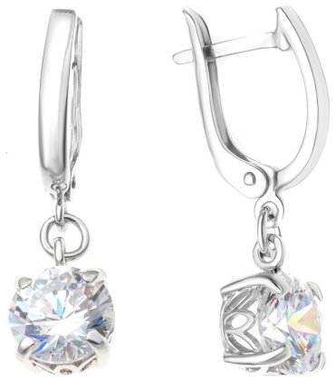 Серьги Красная пресня 3387642Д вес 4.3 г серебро, фианит купить,34772
